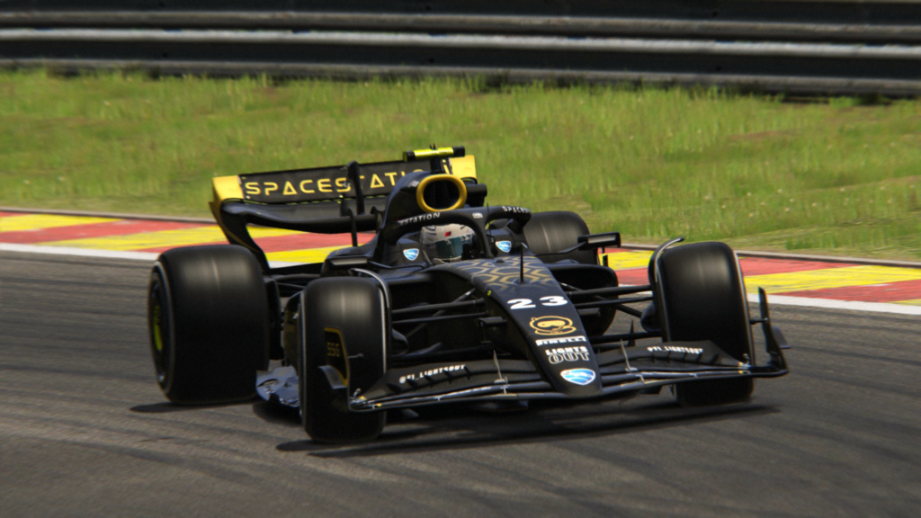 Spacestation Gaming Car on track at Spa